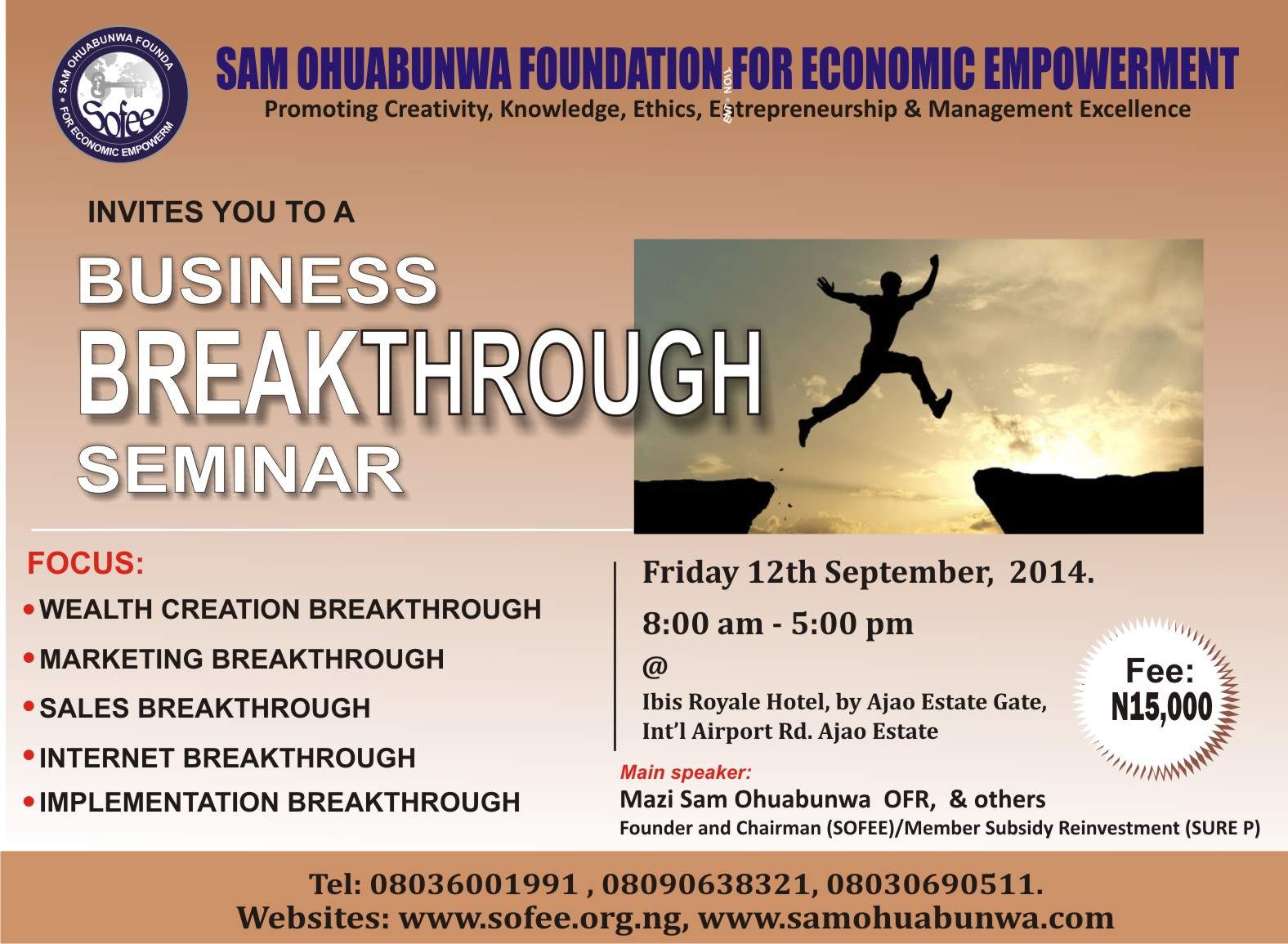 SOFEE's Business Breakthrough Seminar