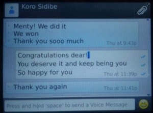 Koro Sidibe Win
